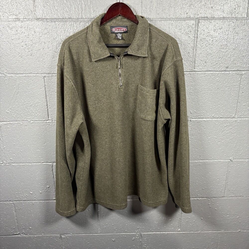 Old Navy Men’s XXL Quarter Zip Fleece Pullover Vintage Soft Casual